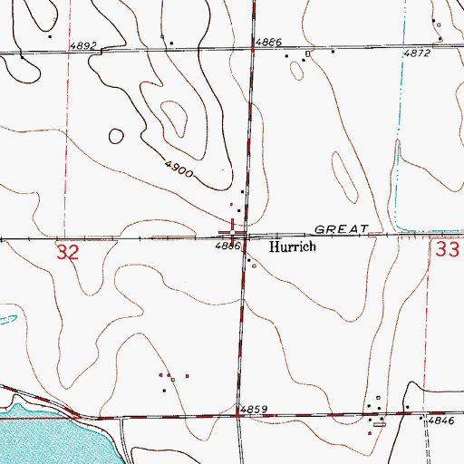 Topographic Map of Hurrich, CO
