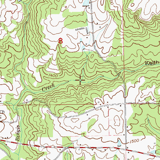 Topographic Map of Keith Branch, AL