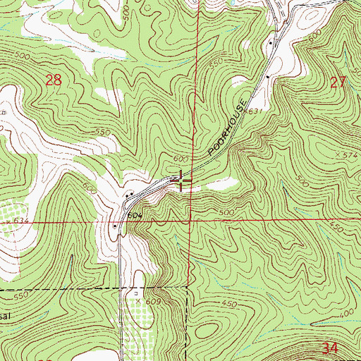 Topographic Map of Barbour County Farm (historical), AL