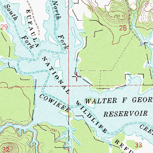 Topographic Map of Big Eddy (historical), AL