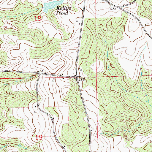 Topographic Map of Easterlings Store (historical), AL