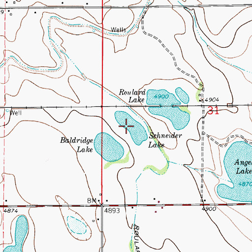 Topographic Map of Schneider Lake, CO