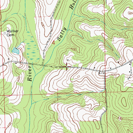 Topographic Map of Farmers Gin (historical), AL