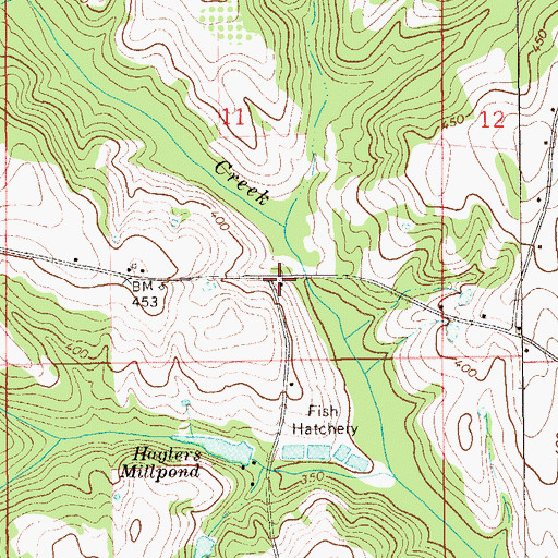 Topographic Map of Hagler School (historical), AL