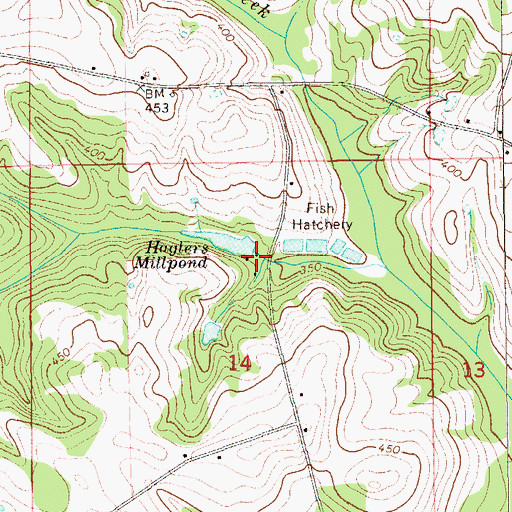 Topographic Map of Haglers Mill (historical), AL