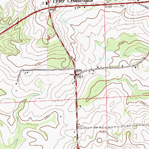 Topographic Map of Helms Store (historical), AL