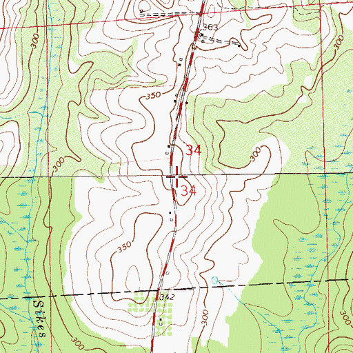 Topographic Map of Herring School (historical), AL
