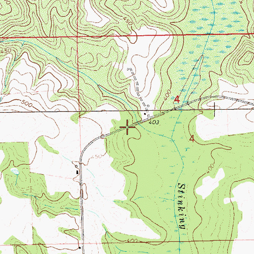 Topographic Map of Johnsons Store (historical), AL