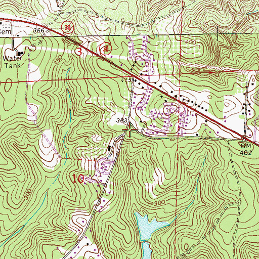 Topographic Map of Jones Chapel (historical), AL