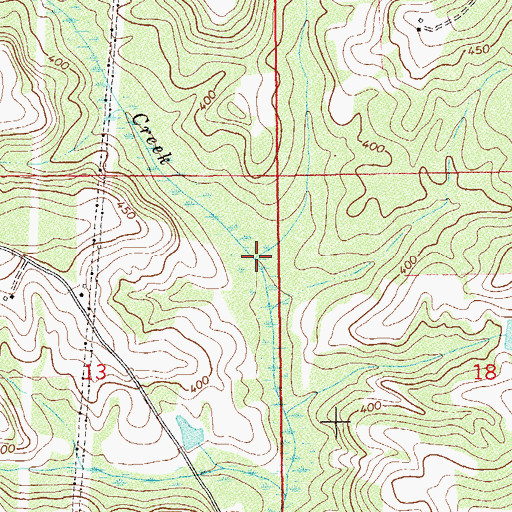 Topographic Map of Little Judy Creek, AL
