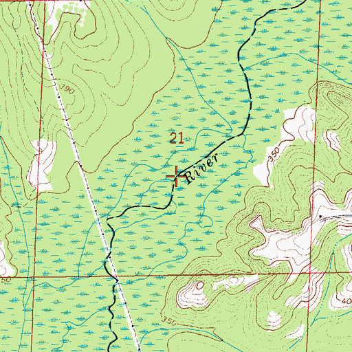 Topographic Map of Littles Bridge (historical), AL