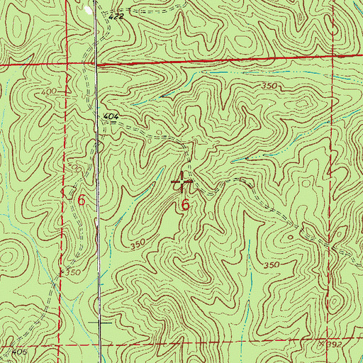 Topographic Map of Mount Hope Church (historical), AL
