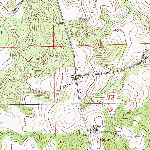 Topographic Map of Phillips Store (historical), AL