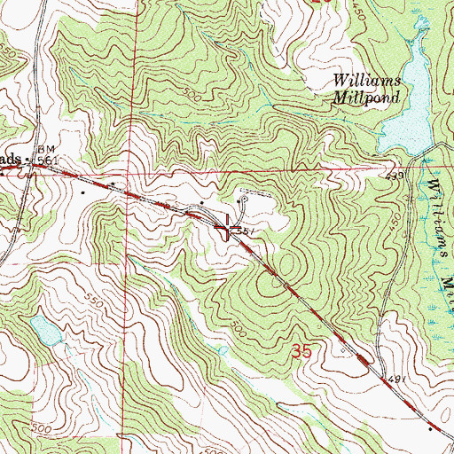 Topographic Map of Spires Store (historical), AL