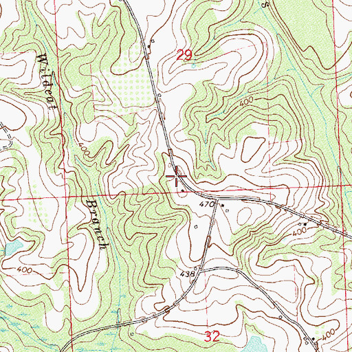 Topographic Map of Swanners Gin (historical), AL