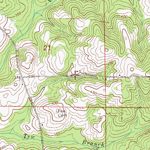 Topographic Map of Wilson Gin (historical), AL