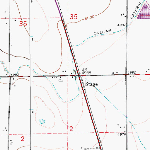 Topographic Map of Stage, CO