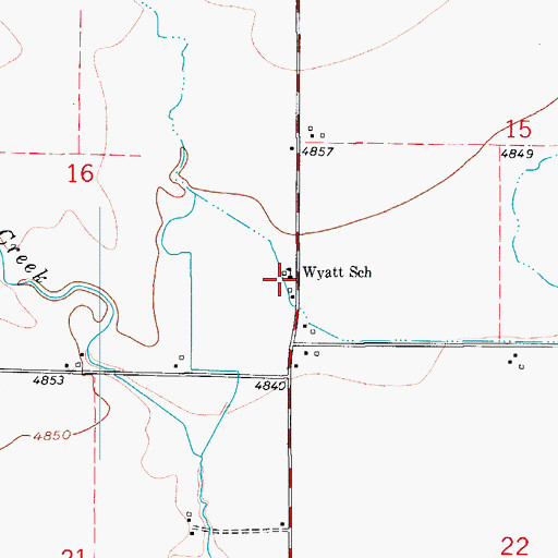 Topographic Map of Wyatt School, CO