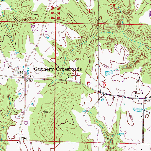Topographic Map of Prospect Cemetery, AL