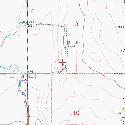 Topographic Map of Crop Air Inc Airport, CO
