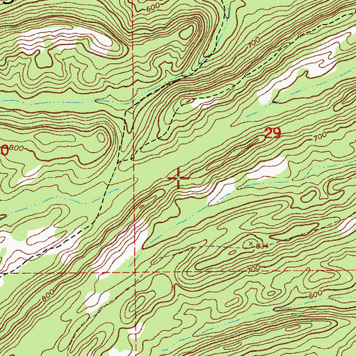 Topographic Map of Backbone Ridge, AL