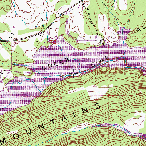 Topographic Map of Crumps Mill (historical), AL