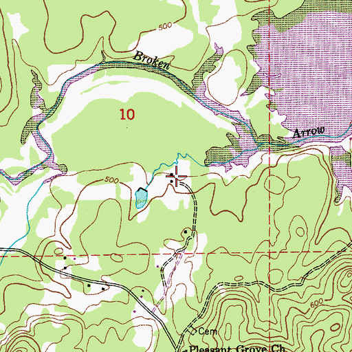 Topographic Map of Fish Pond Club House (historical), AL