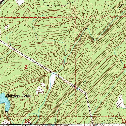 Topographic Map of Rarris Mill (historical), AL
