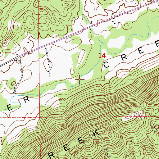 Topographic Map of Yarbroughs Mill (historical), AL