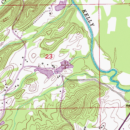 Topographic Map of Martin Town Lake, AL