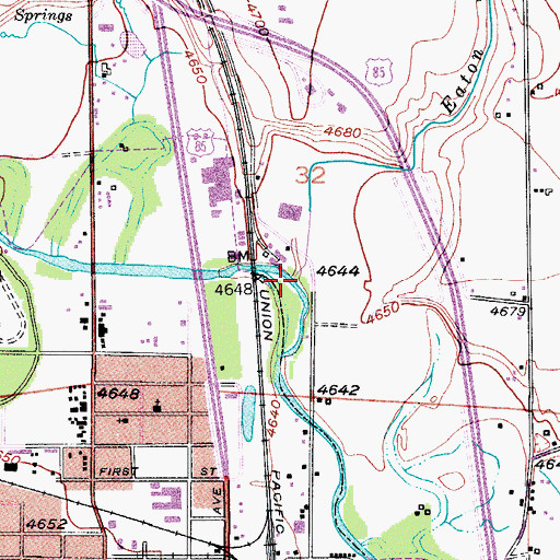 Topographic Map of Eaton Draw, CO