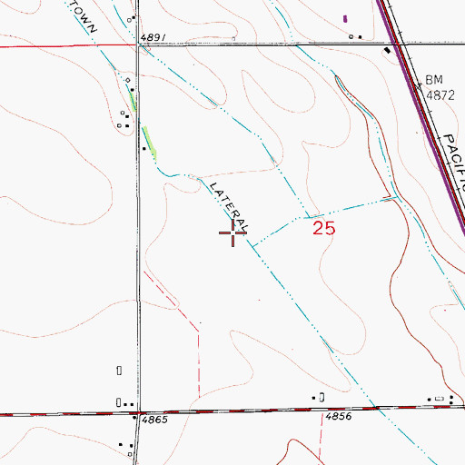 Topographic Map of Town Lateral, CO