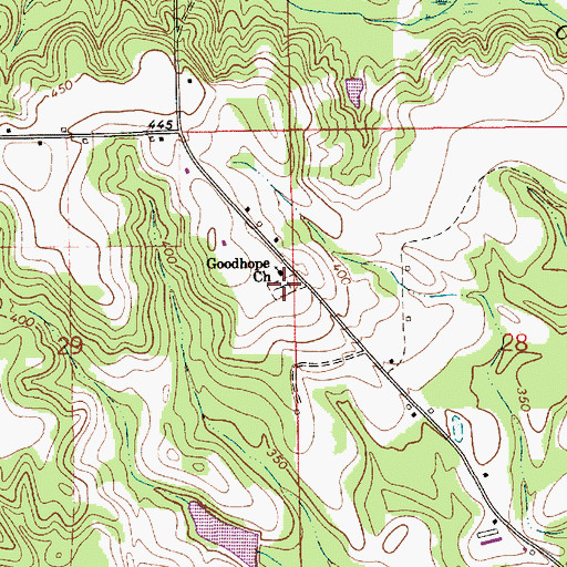 Topographic Map of Good Hope Cemetery, AL