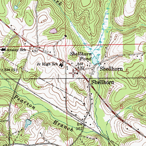 Topographic Map of Antioch Cemetery, AL