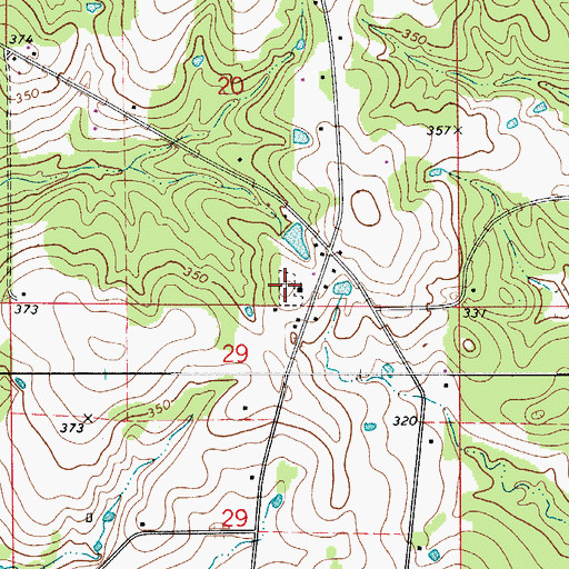 Topographic Map of Springhill Cemetery, AL