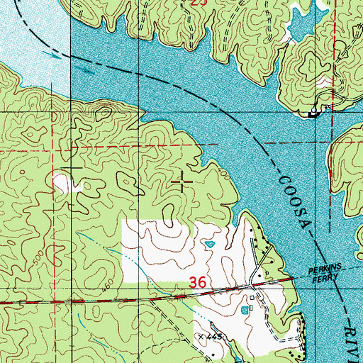 Topographic Map of Alabama Four-H Youth Development Center, AL