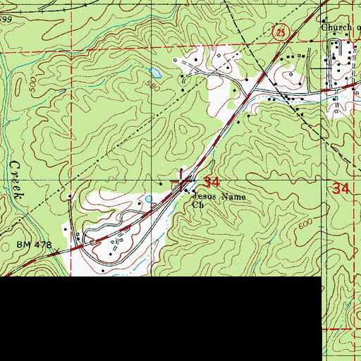 Topographic Map of Apostolic Truth Center Church, AL