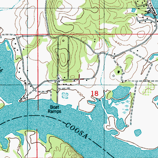 Topographic Map of Carleton Point, AL