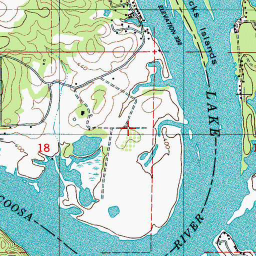 Topographic Map of Homestead, AL