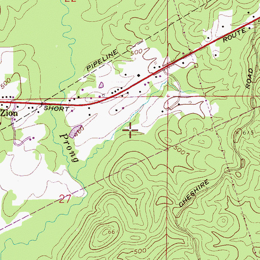 Topographic Map of Living Waters Ministries Church, AL