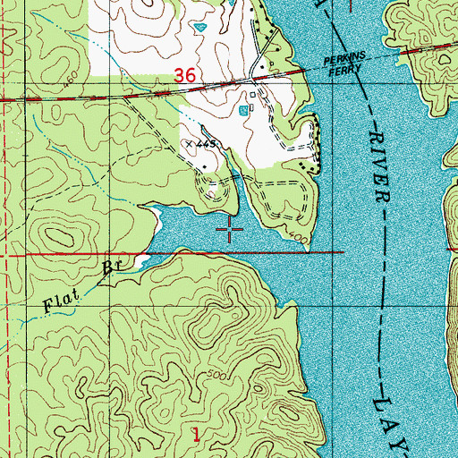 Topographic Map of Paradise Cove, AL