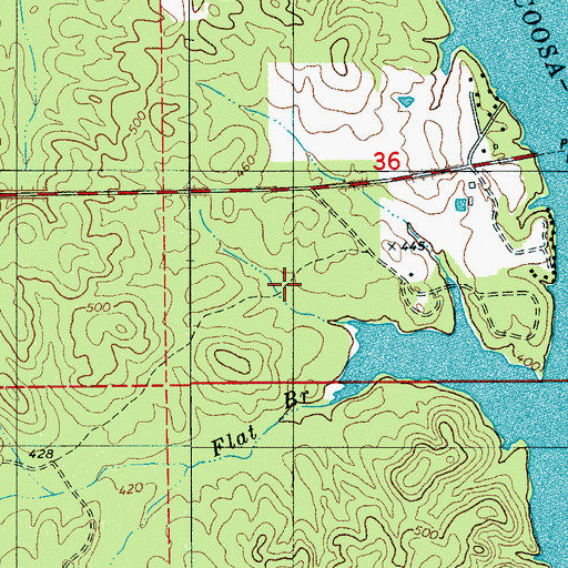 Topographic Map of Paradise Point Estates, AL