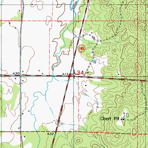 Topographic Map of River of Life Christian Center, AL