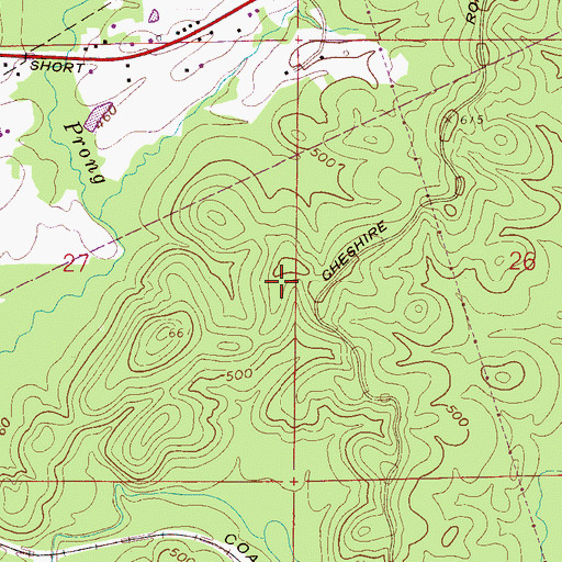 Topographic Map of Shelby County Landfill Number 2, AL