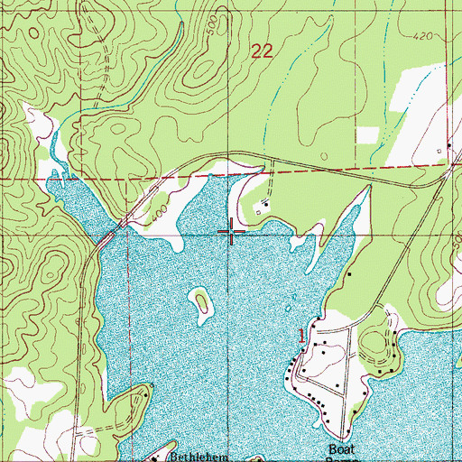 Topographic Map of Turtle Point, AL