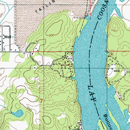 Topographic Map of Valentine, AL
