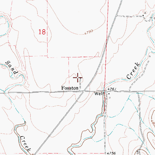 Topographic Map of Fosston, CO