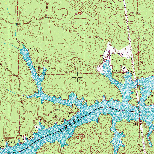 Topographic Map of Wildwood Shores, AL