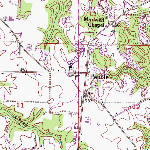 Topographic Map of Ephesus Baptist Church, AL