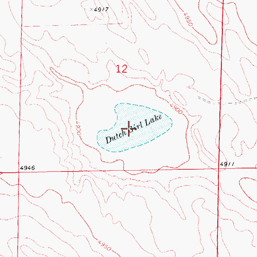 Topographic Map of Dutch Girl Lake, CO